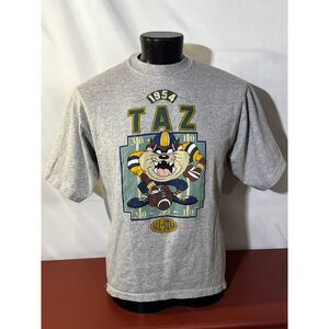 Vintage Acme Clothing Co.‎ 1991 TAZ Football Warner Bros All Star T-Shirt Large